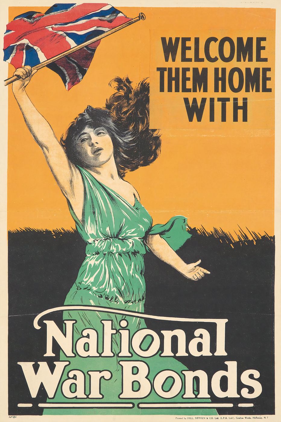 National War Bonds 1918 - Vintage Poster, Belle Epoque French Print, Poster Art Wall Art