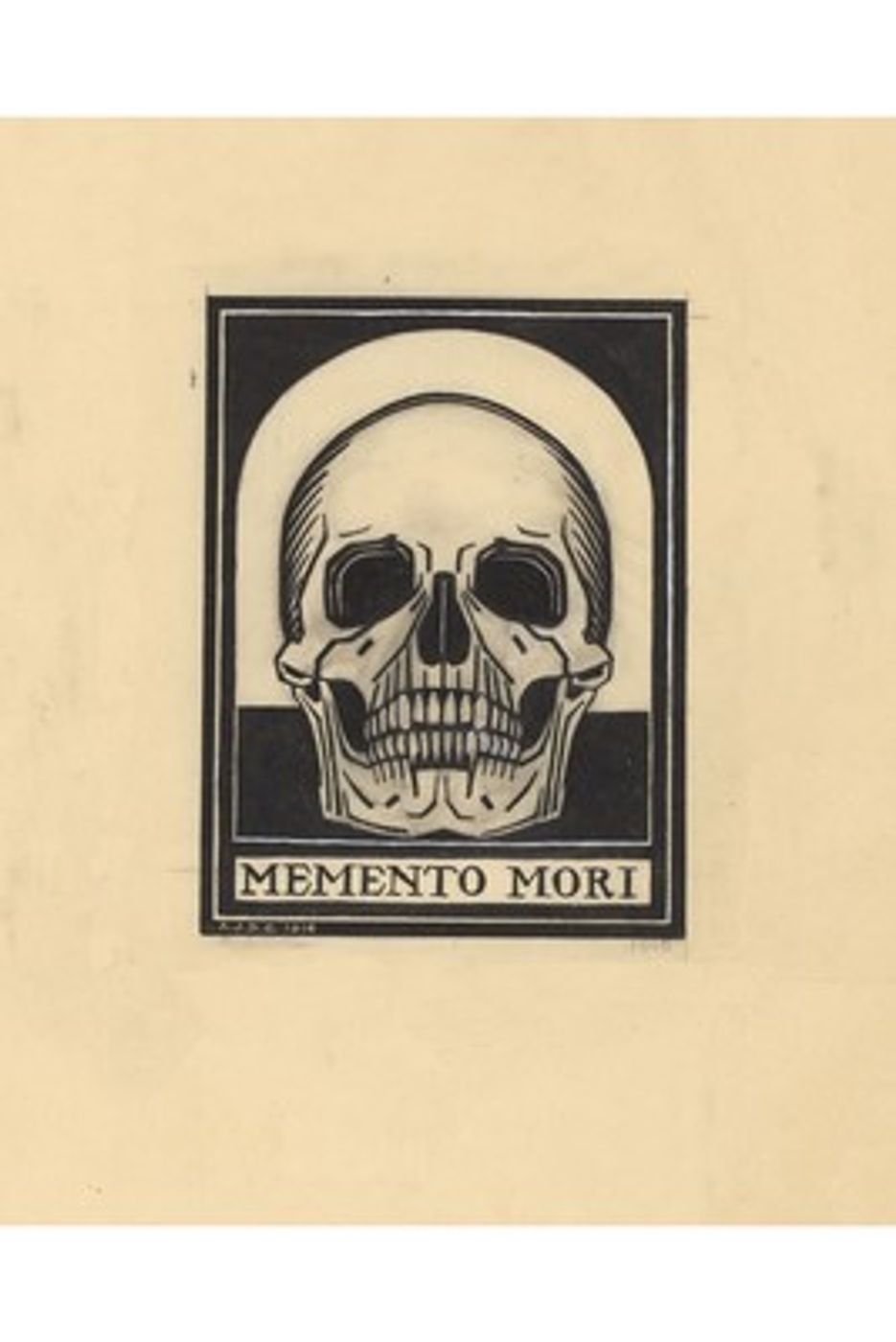 Antique Memento Mori Skull - Vintage Anatomical Print, Human Skull Wall Art, Dark Academia Gothic Poster