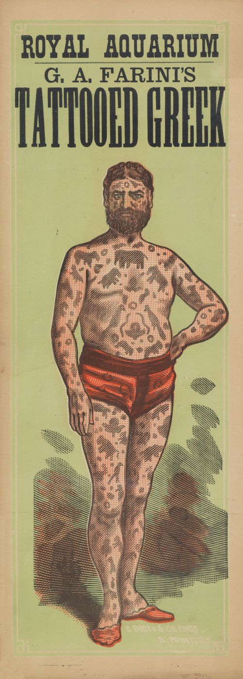 Captain Costentenus Tattooed Greek Poster 1880s